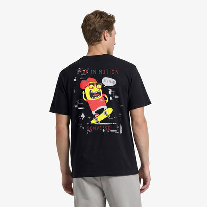 Converse Grafik Baskılı Erkek Siyah T-shirt