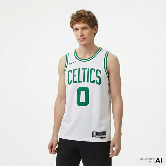 Nike Nba Boston Celtics Jayson Tatum Erkek Beyaz Basketbol Forması
