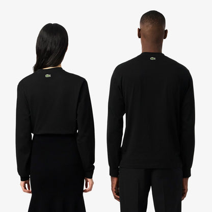Lacoste Print Fleece Erkek Siyah T-shirt