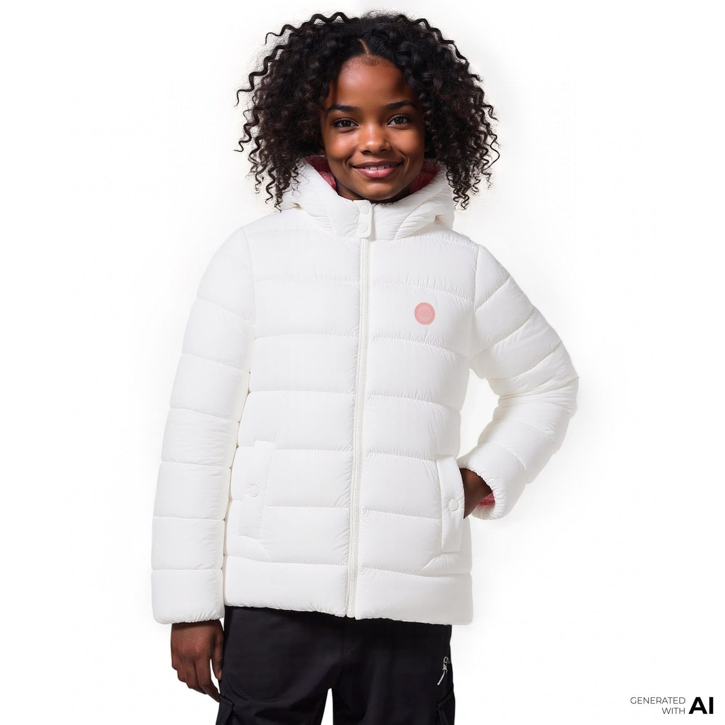 Skechers G Outerwear Padded Çocuk Beyaz Ceket
