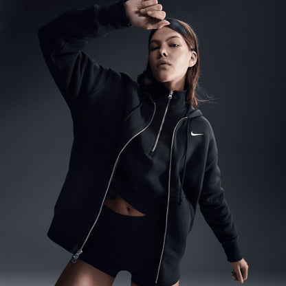 Nike Sportswear Phoenix Fleece Oversize Hoodie Kadın Siyah Eşofman Üstü