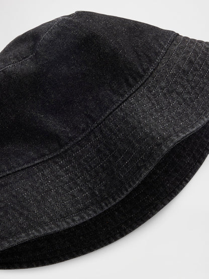 Siyah Denim Bucket Şapka