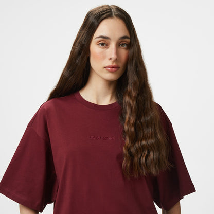 Les Benjamins Kadın Bordo T-shirt
