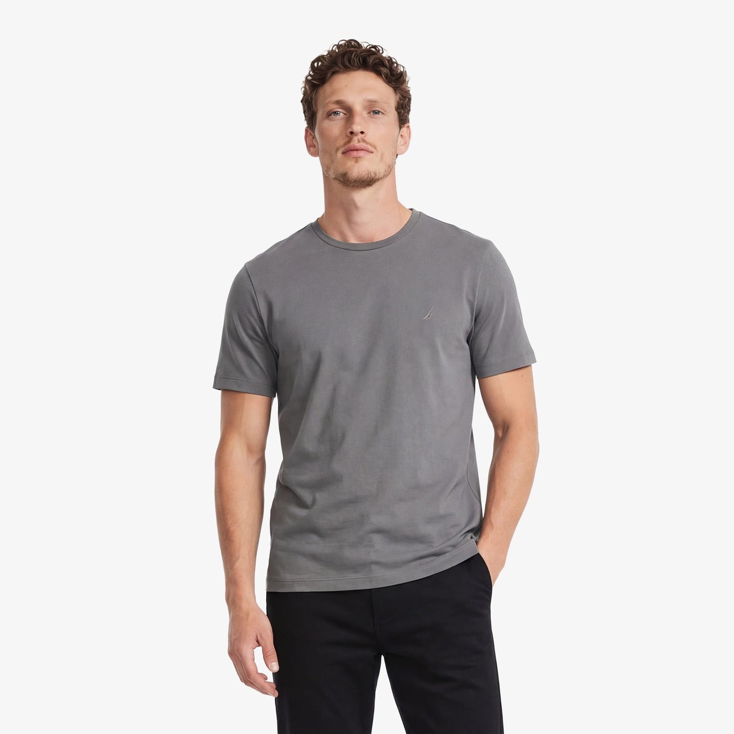 Nautica Erkek Gri Regular Fit T-shirt