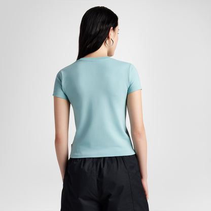 Converse Classic Kadın Slim Fit Yeşil T-shirt