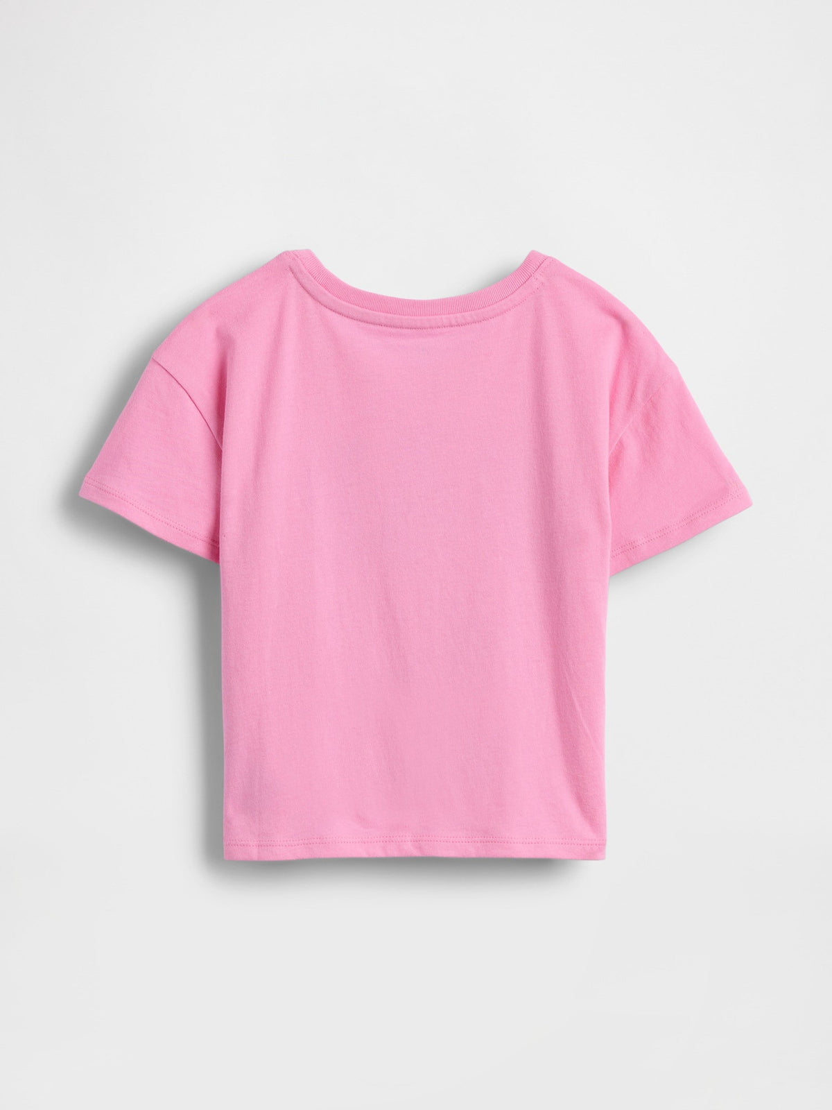 Pembe Knot-tie Grafik Baskılı T-shirt