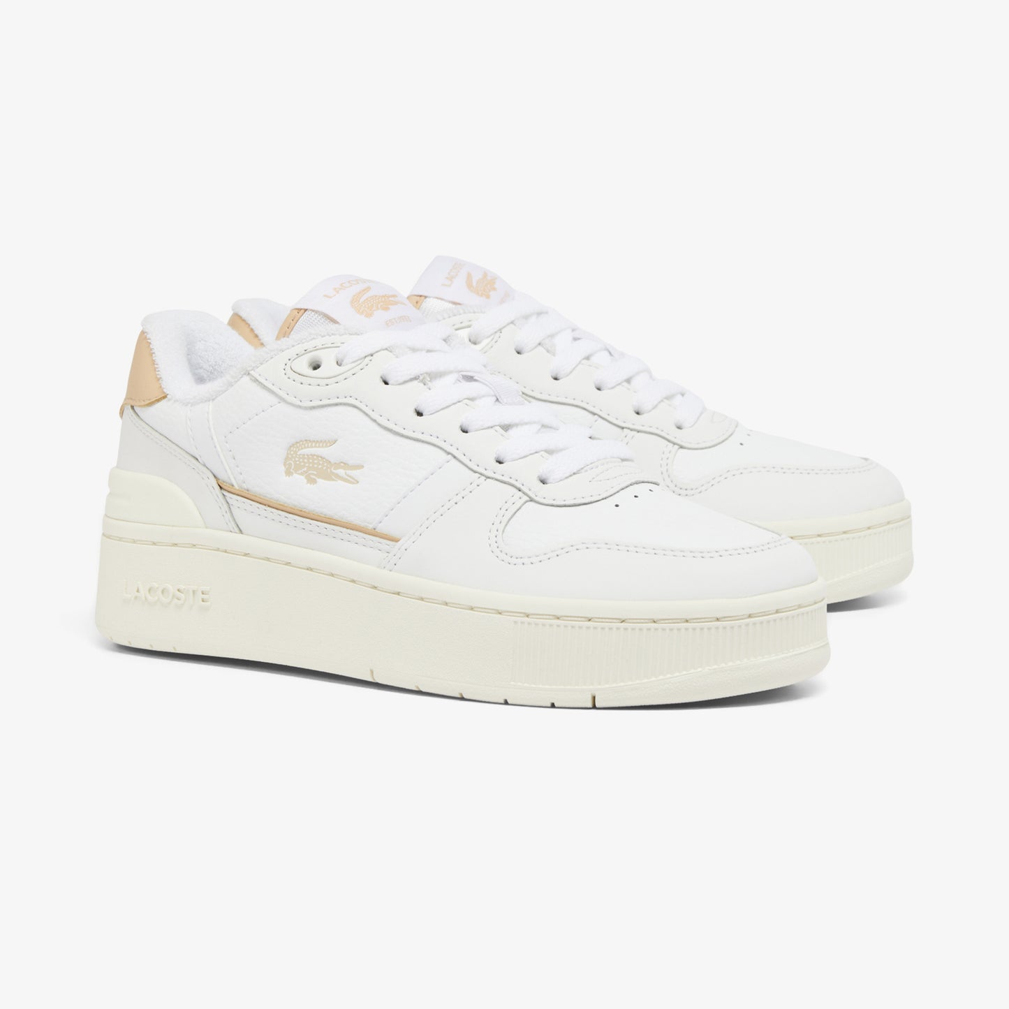 Lacoste T-clip Platform Kadın Krem Spor Ayakkabı
