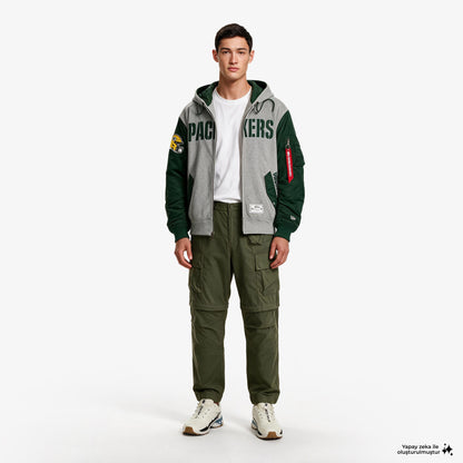 New Era Alpha Industries X Green Bay Packers Ma-1 Erkek Polar Ceket