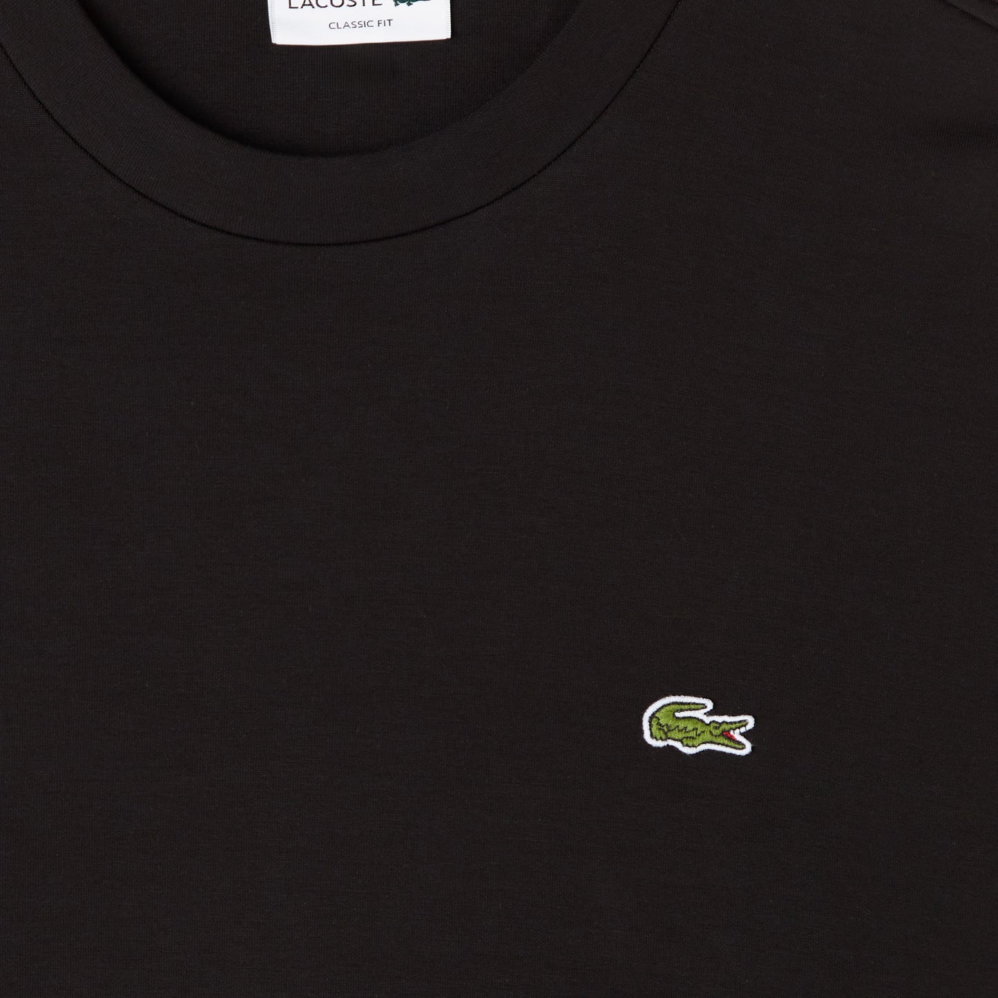 Lacoste Erkek Classic Fit Bisiklet Yaka Siyah Sweatshirt
