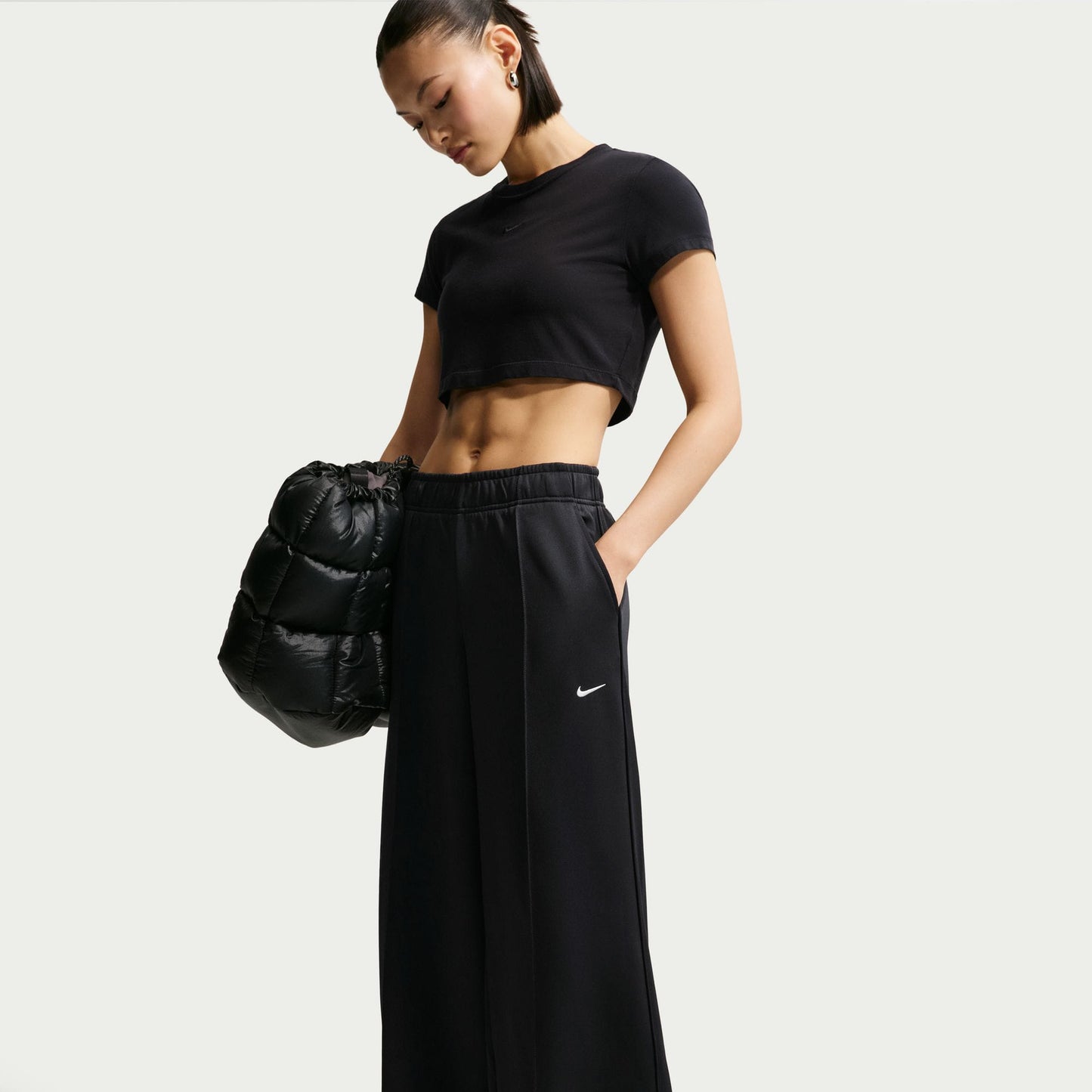 Nike Sportswear Wide Leg Track Kadın Siyah Eşofman Altı