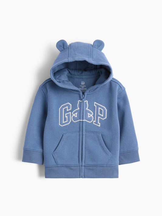 Mavi Vintagesoft Brannan Bear Gap Logo Fermuarlı Sweatshirt