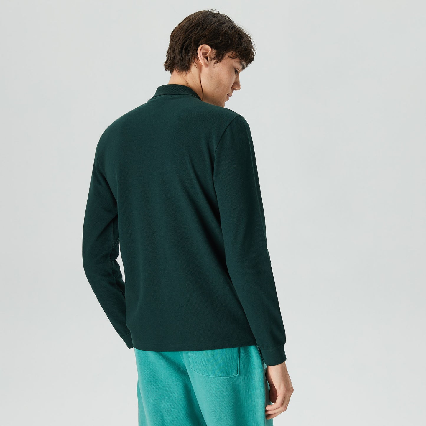 Lacoste Erkek Classic Fit Uzun Kollu Yeşil Polo