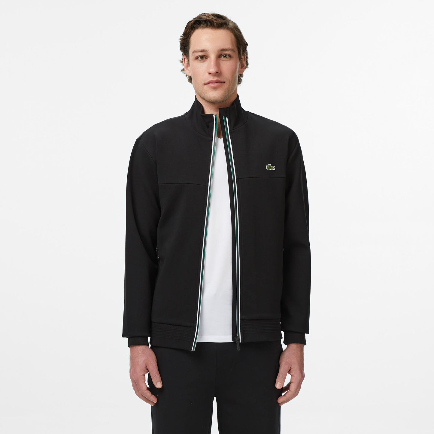 Lacoste Erkek Slim Fit Fermuarlı Siyah Sweatshirt