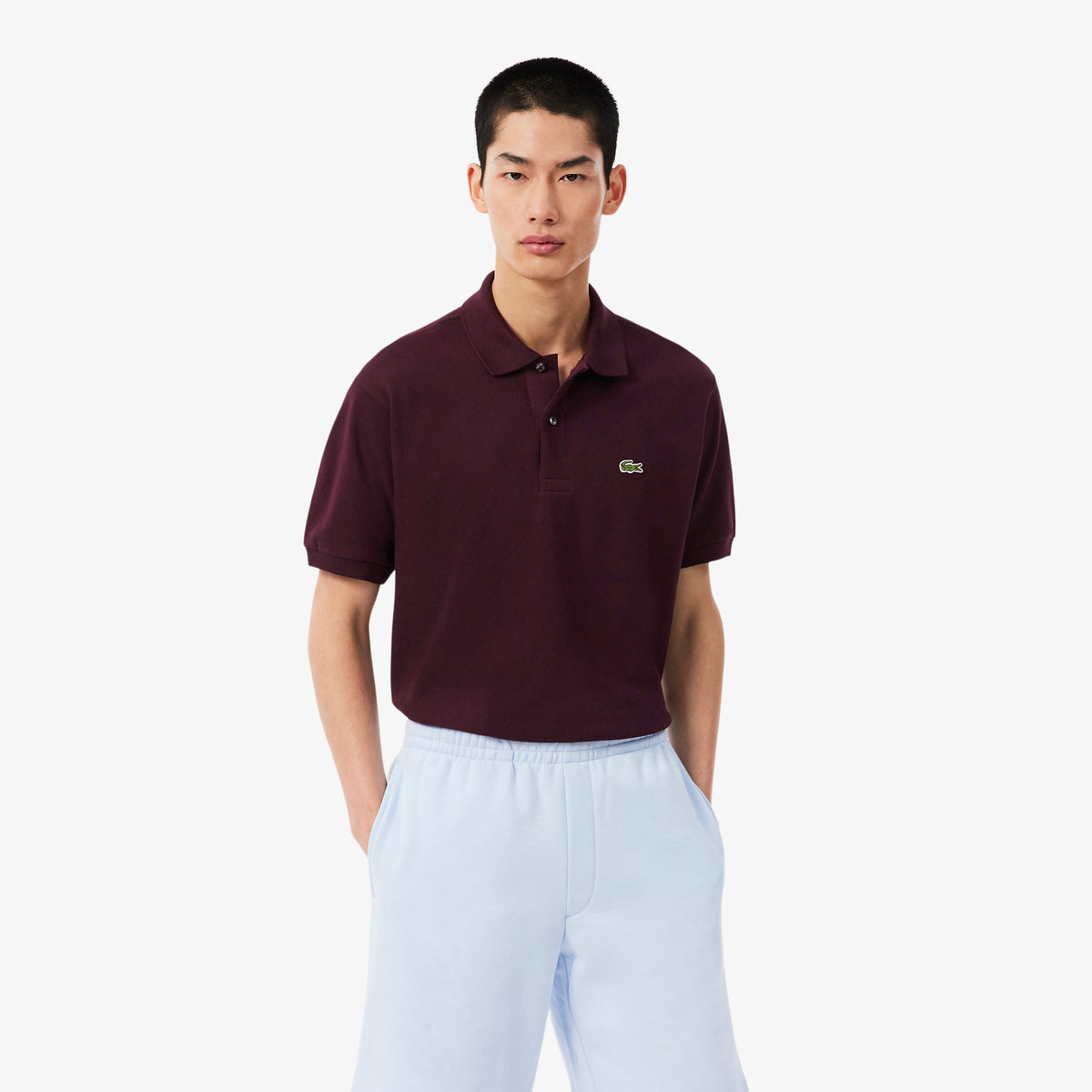 Lacoste L.12.12 Classic Fit Erkek Bordo Polo