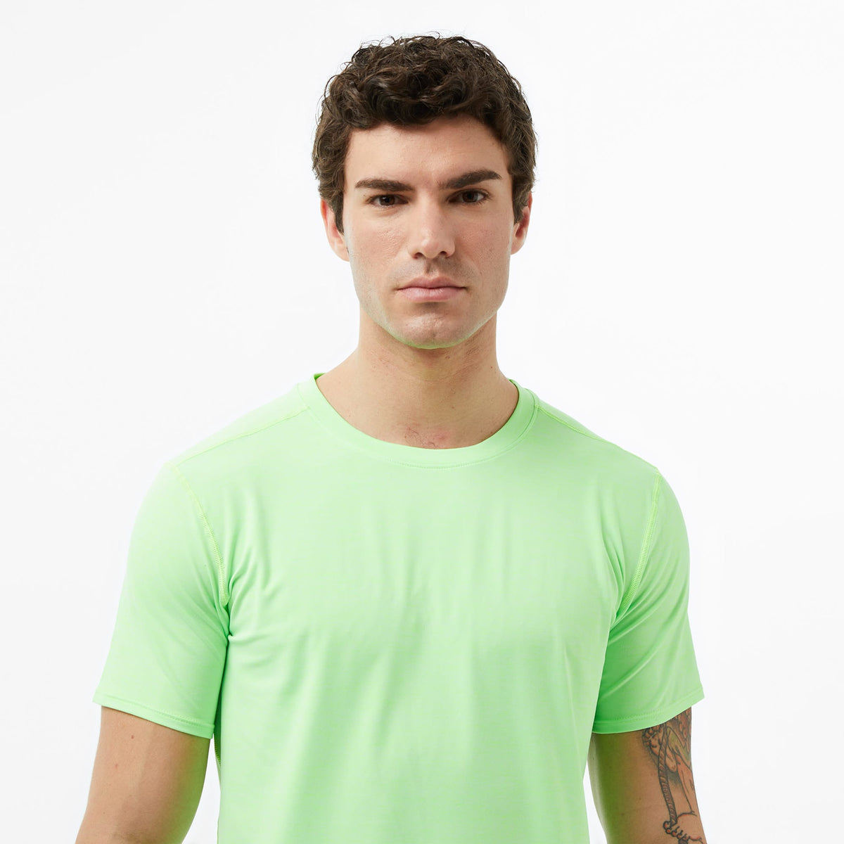 Brooks Luxe Sleeve Erkek Yeşil Koşu T-shirt