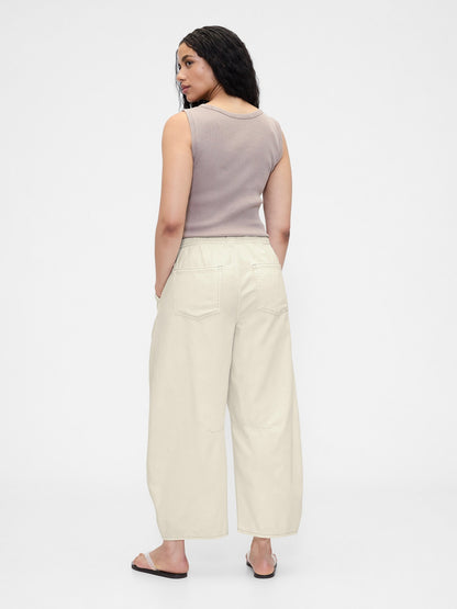 Bej Mid Rise Ultrasoft Kolay Horseshoe Jean Pantolon