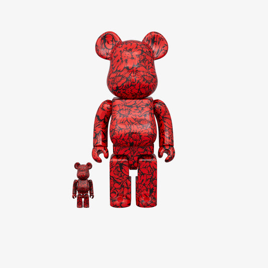 Bearbrick 28cm & 7cm Mr. Scarlet By Shun Sudo Set Renkli Figür