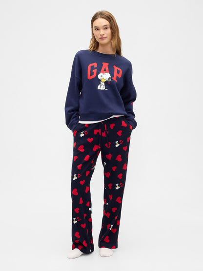 Lacivert Peanuts Oversized Wedge Gap Logo Sweatshirt