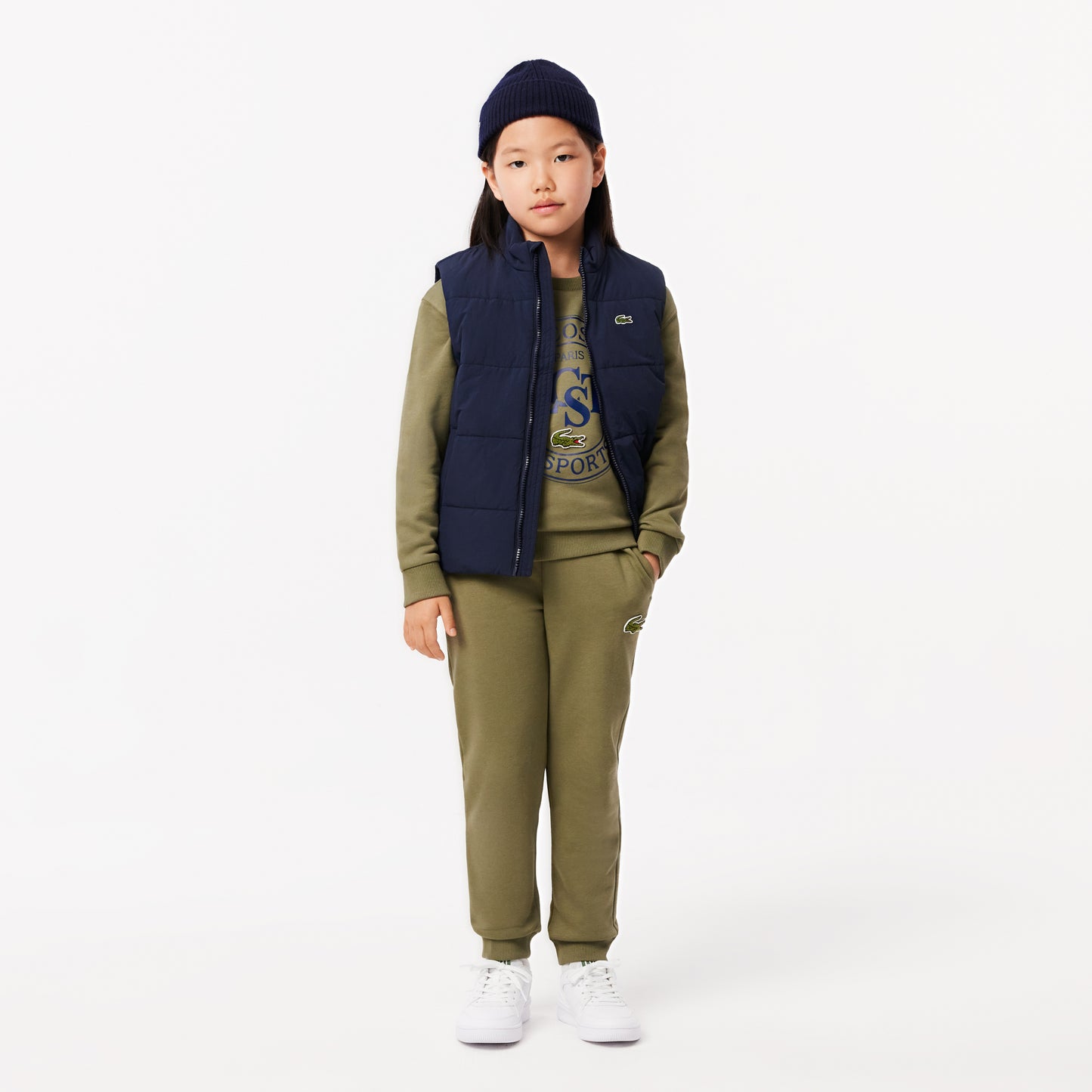 Lacoste Classic Çocuk Haki Sweatshirt