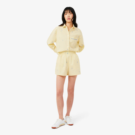 Lacoste Oversize Fit Kadın Sarı Şort