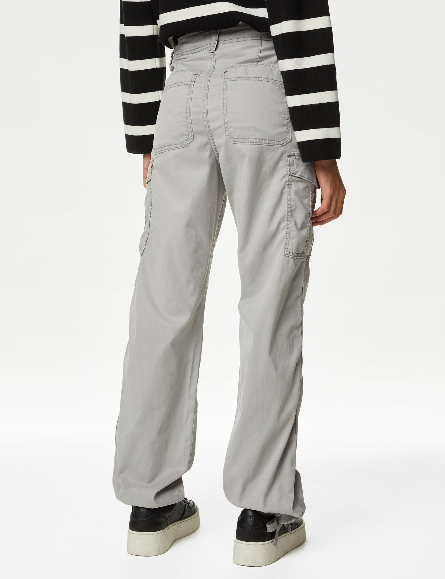 Lyocell™ Straight Leg Kargo Pantolon