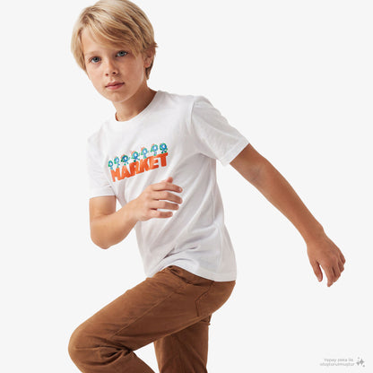 Market Fire Frolic Beyaz T-shirt