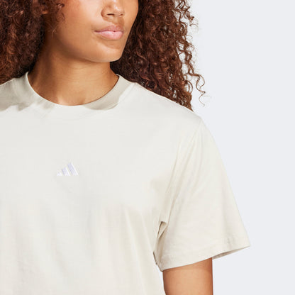 Adidas Essentials Small Logo Kadın Bej T-shirt