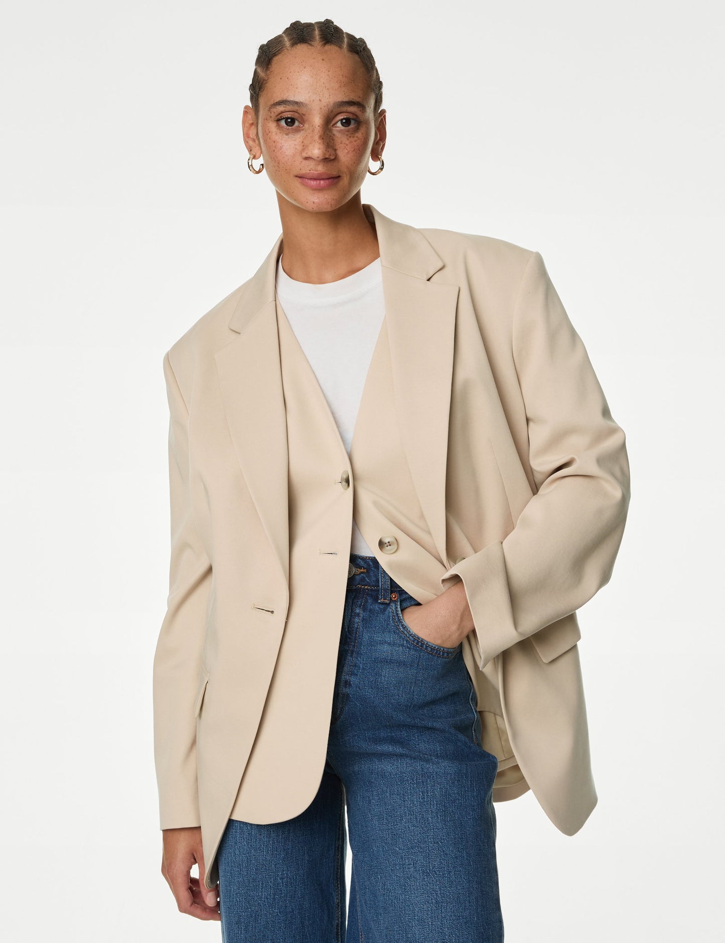 Lyocell™ Relaxed Fit Blazer Ceket