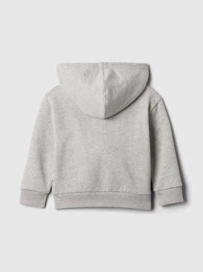 Gri Gap Relaxed Logo Fermuarlı Sweatshirt