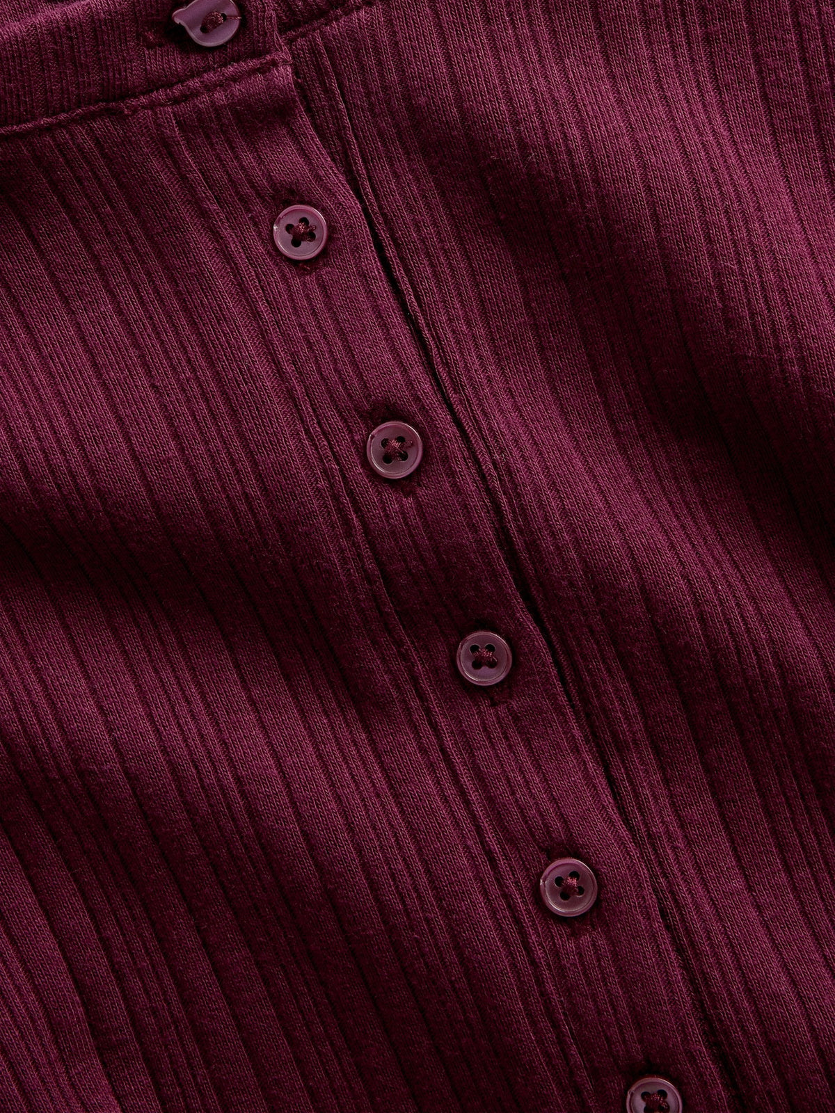 Bordo Çizgili Fitilli Henley T-shirt