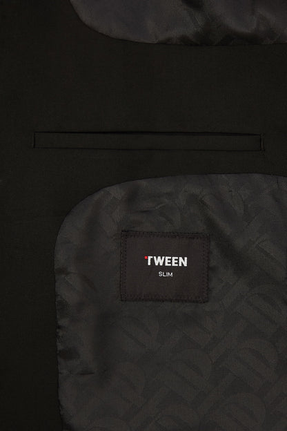 Tween Slim Fit Siyah Düz Takim Elbise