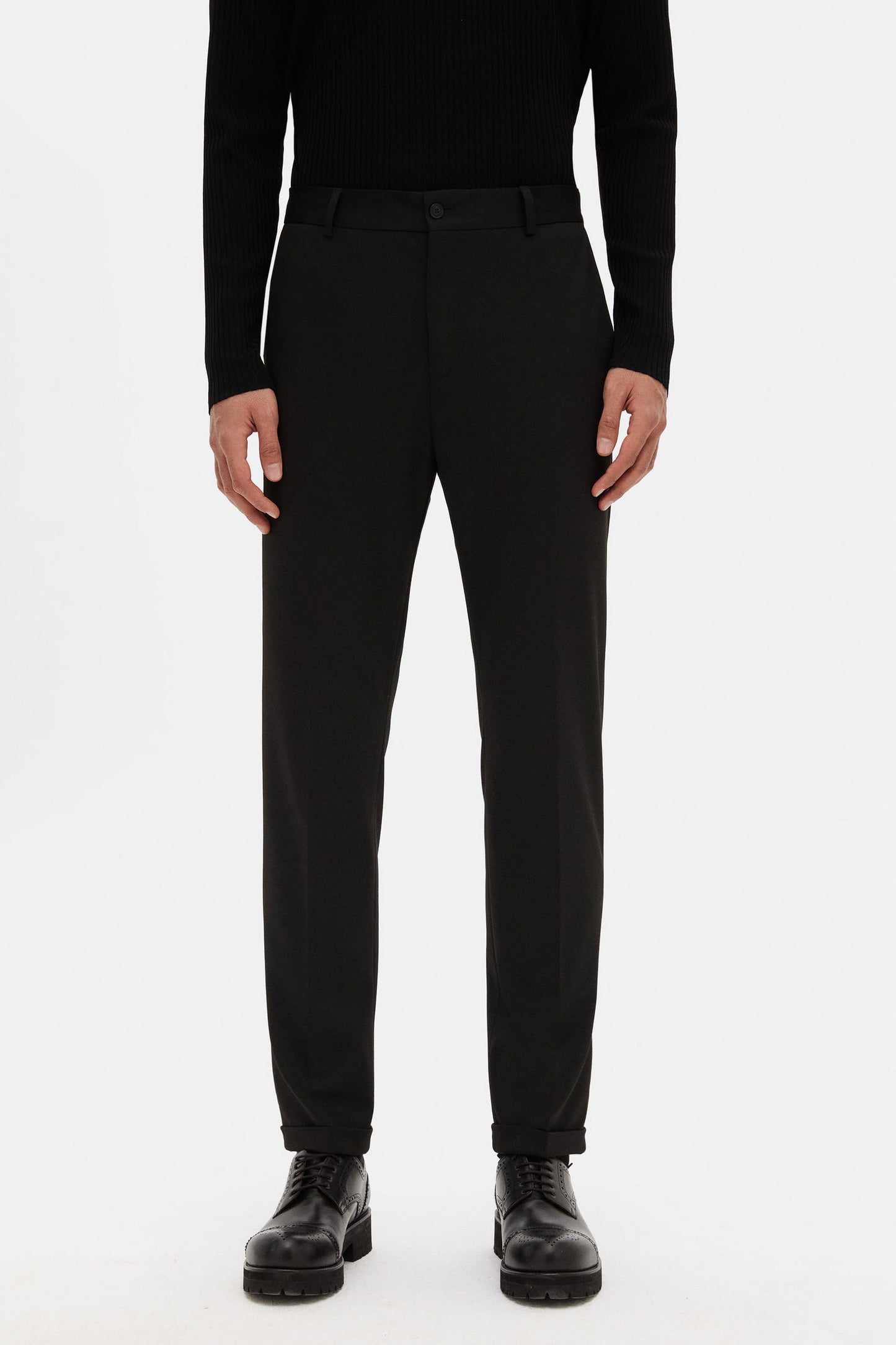 Tween Relaxed Fit Siyah Düz Jogger Pantolon