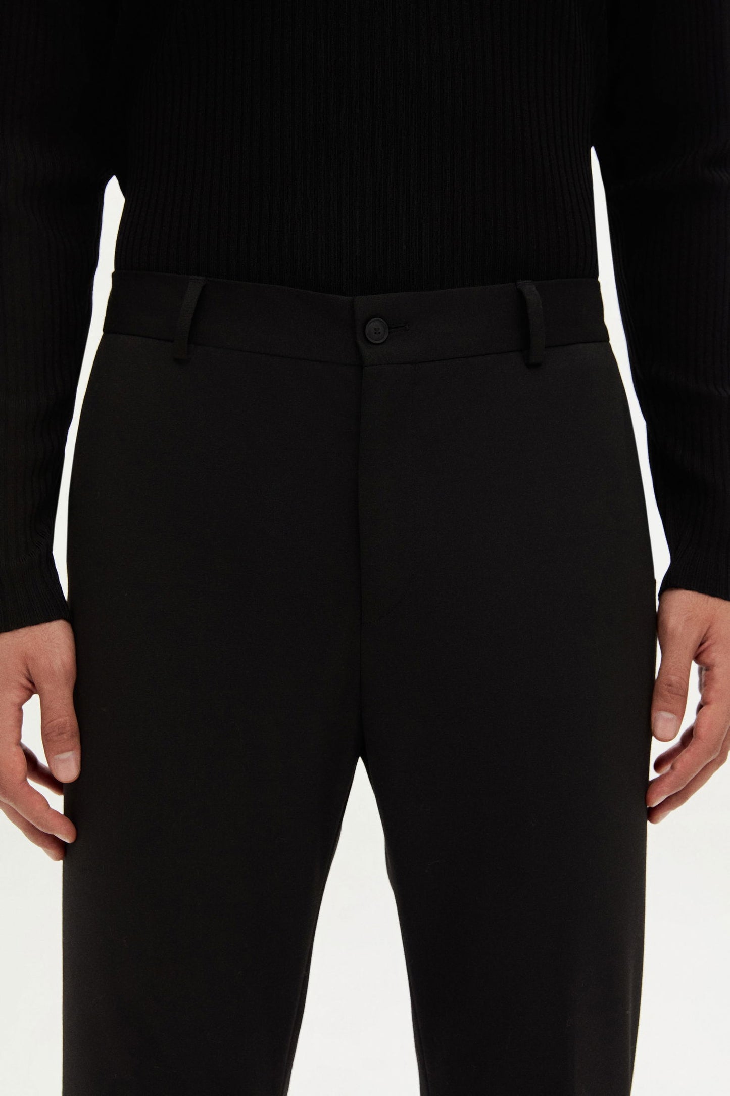 Tween Relaxed Fit Siyah Düz Jogger Pantolon