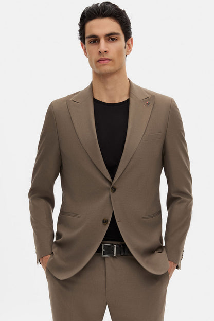 Tween Slim Fit Vizon Armürlü Takim Elbise