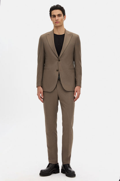 Tween Slim Fit Vizon Armürlü Takim Elbise