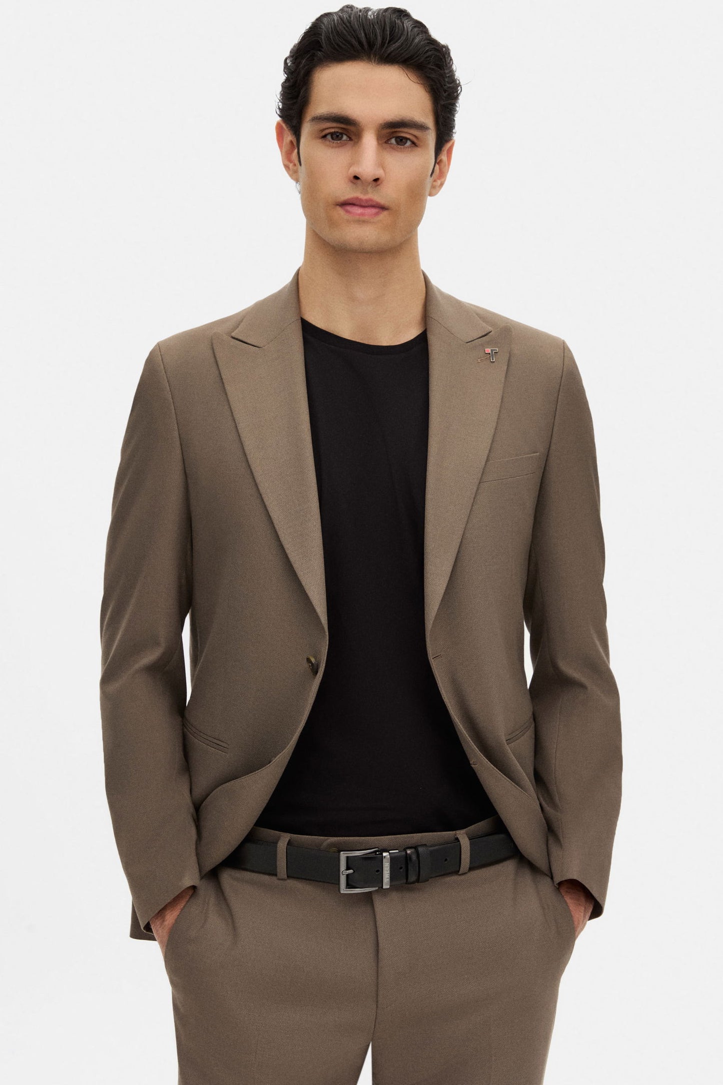 Tween Slim Fit Vizon Armürlü Takim Elbise