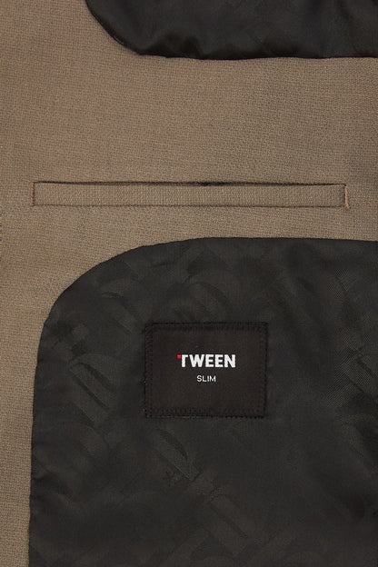 Tween Slim Fit Vizon Armürlü Takim Elbise