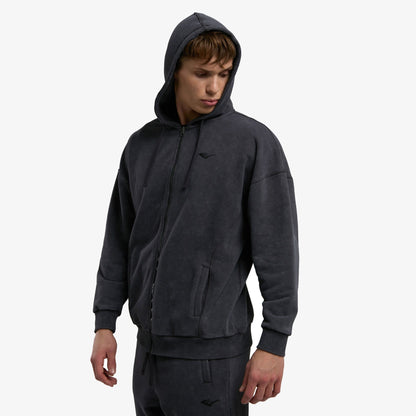 Everlast Ny Street Gri Kapüşonlu Erkek Full Zip Sweatshirt