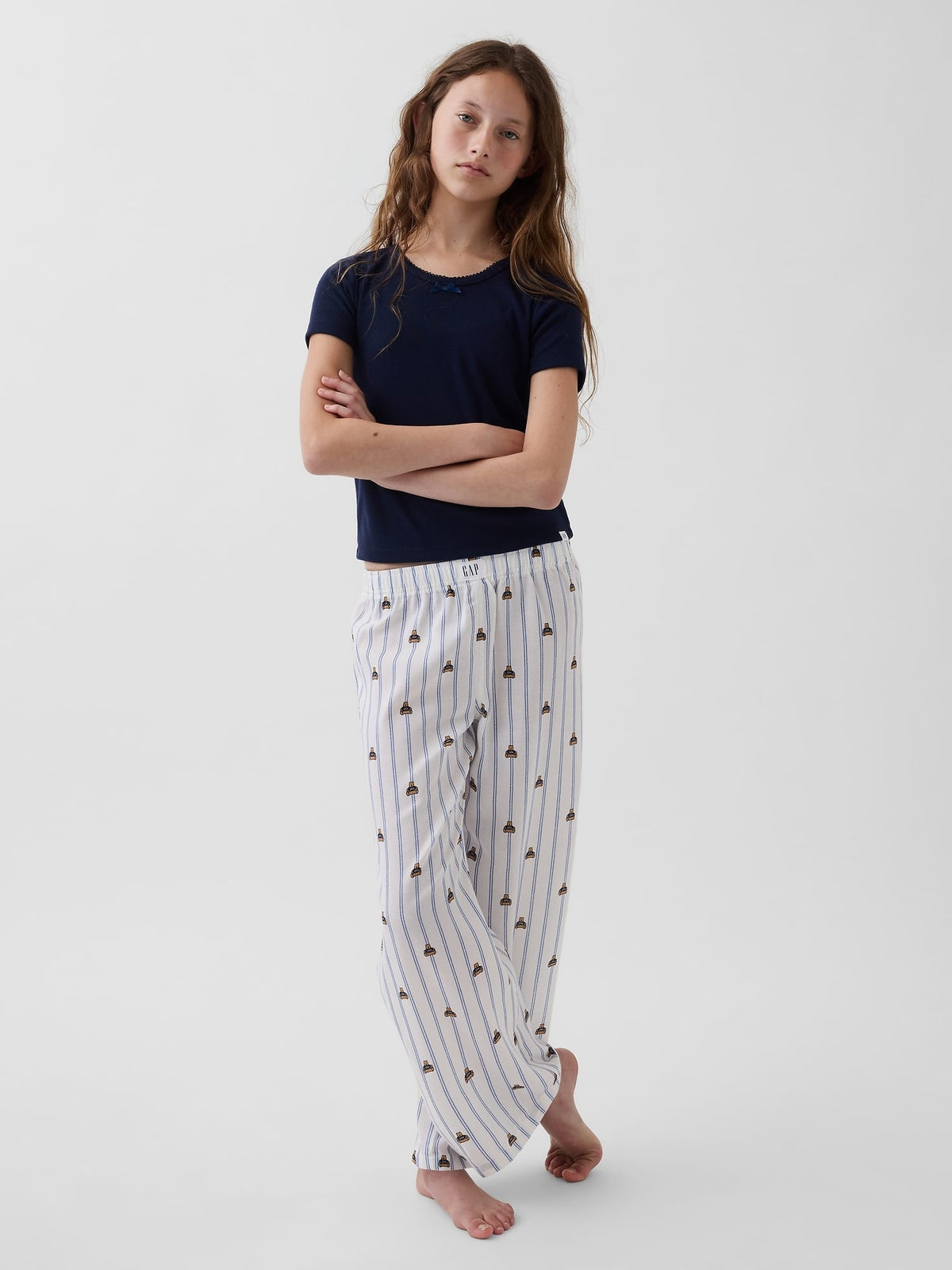 Beyaz Recycled Flannel Pijama Altı