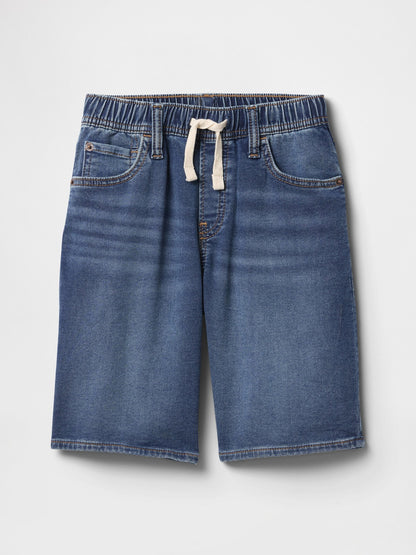 Lacivert Pull-on Sweatpant Jean Şort