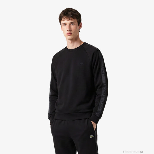 Lacoste Classic Fit Erkek Siyah Sweatshirt