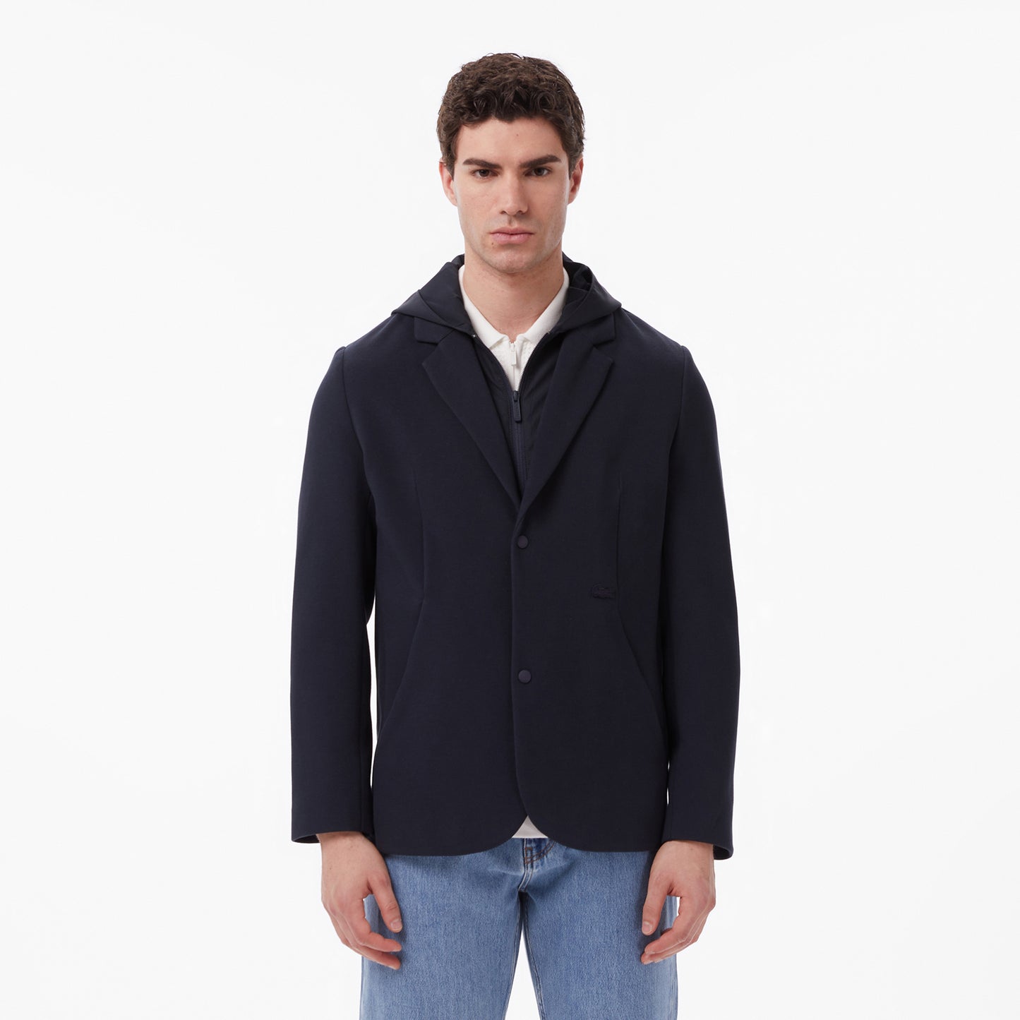 Lacoste Erkek Kapüşonlu Koyu Gri Blazer
