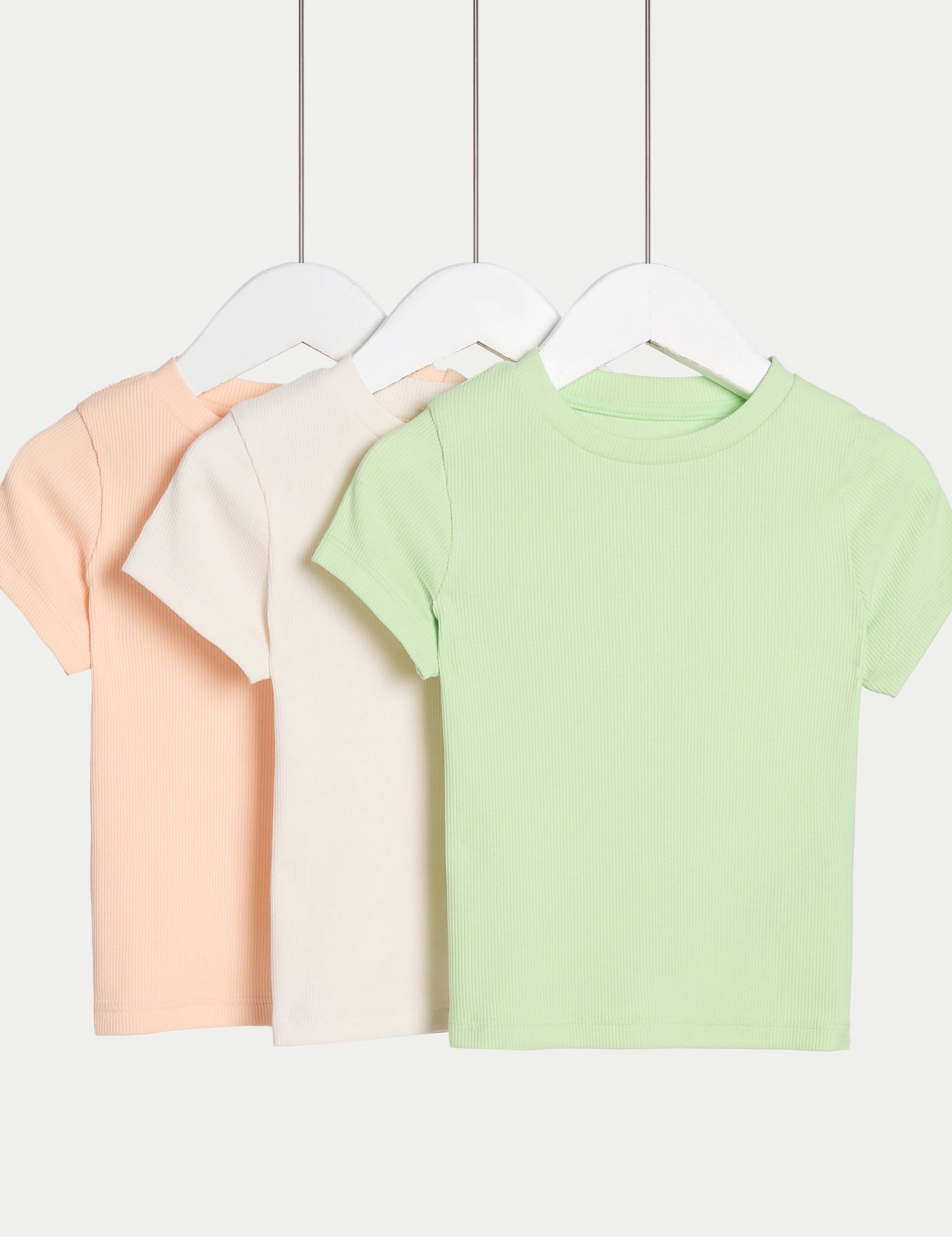 3'lü Pamuk Karışımlı T-shirt (2-8 Yaş)