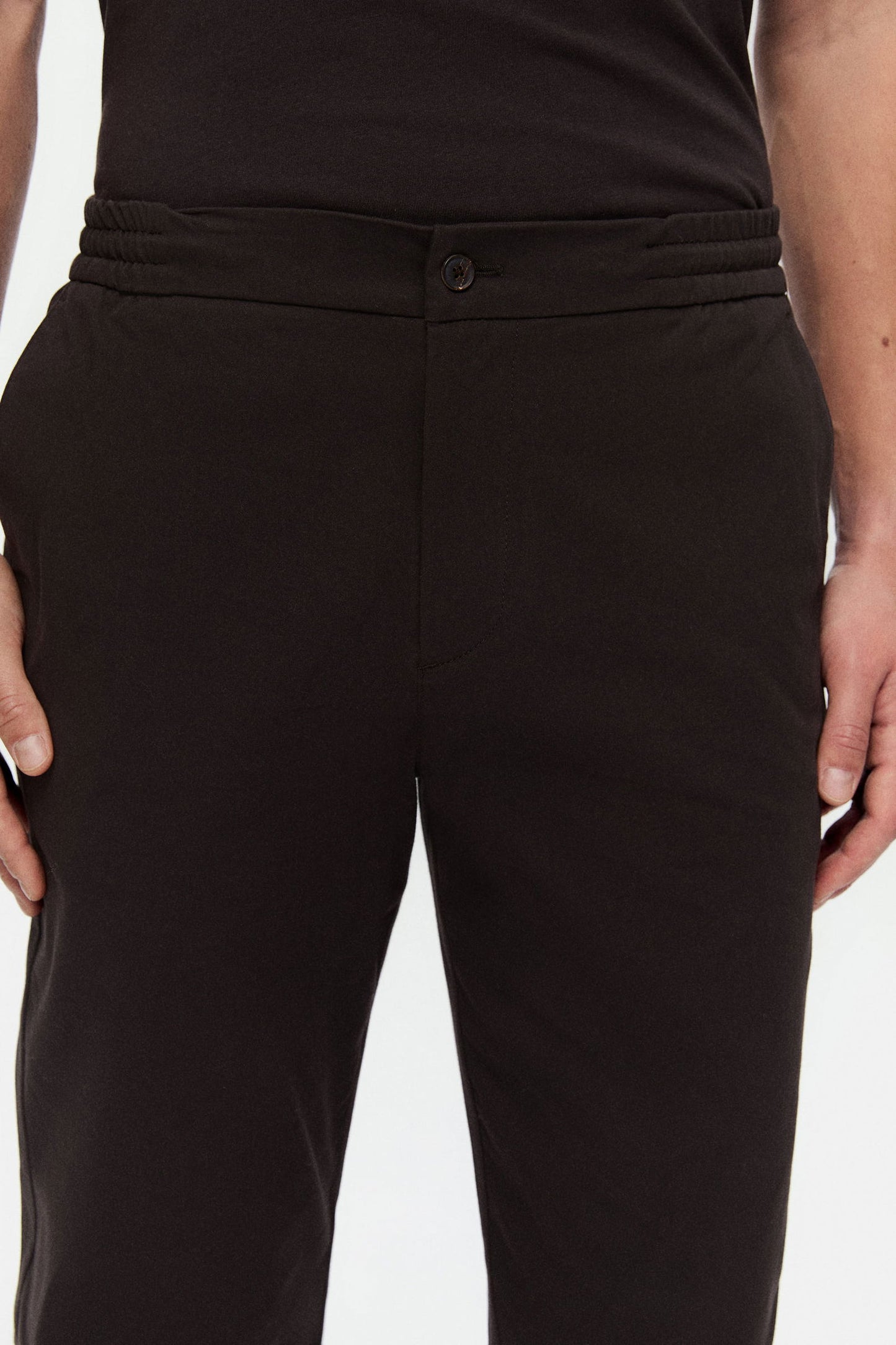 Damat Comfort Fit Kahverengi Düz Jogger Pantolon