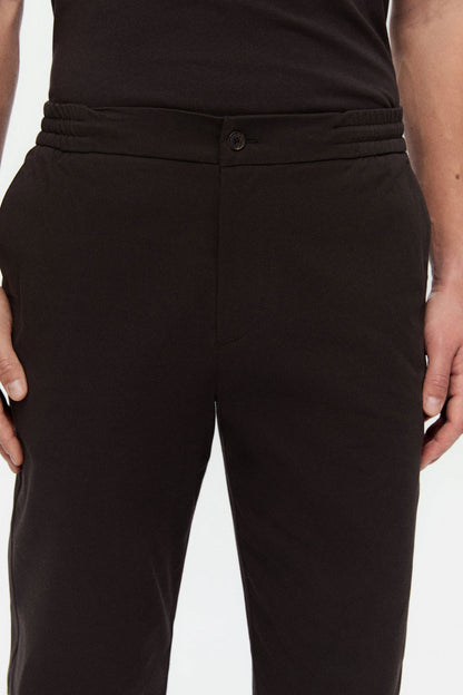 Damat Comfort Fit Kahverengi Düz Jogger Pantolon