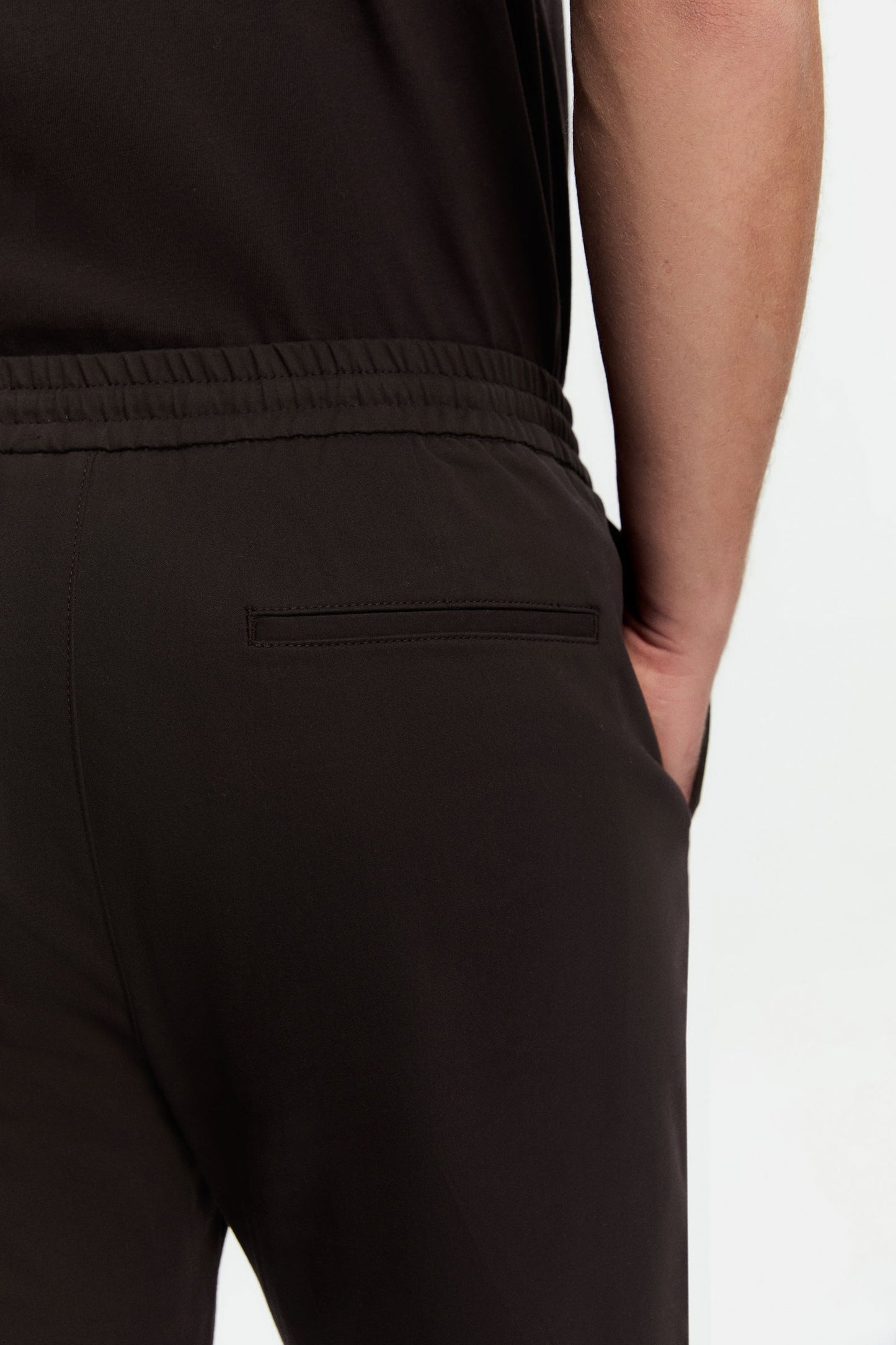 Damat Comfort Fit Kahverengi Düz Jogger Pantolon