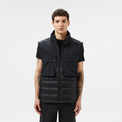 Lacoste Erkek Regular Fit Kapüşonlu Baskılı Siyah Mont