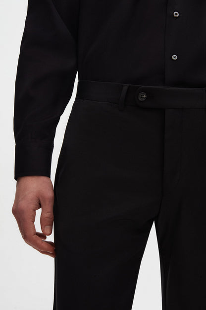 Damat Regular Fit Siyah Düz Superfine Wool Takim Elbise