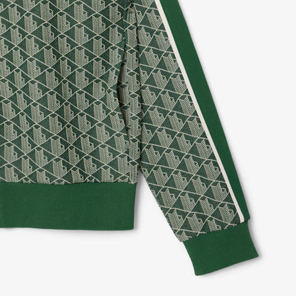 Lacoste Erkek Regular Fit Dik Yaka Monogram Yeşil Sweatshirt