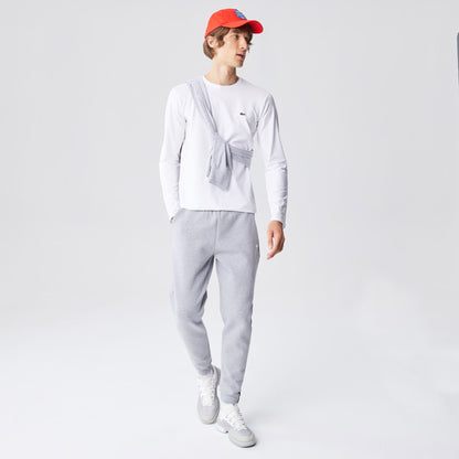 Lacoste Erkek Slim Fit Uzun Kollu Bisiklet Yaka Beyaz T-shirt